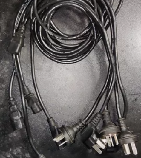 5根=20包邮 三孔品字尾国标电源线 3三...