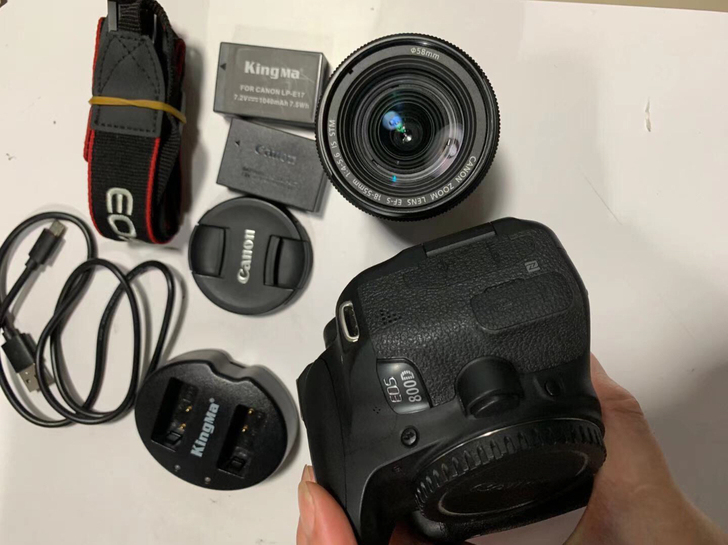 佳能EOS800D 18-55STM镜头，...