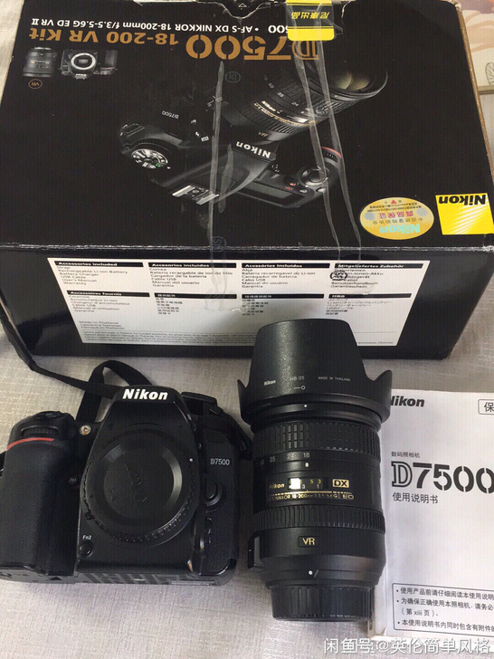 尼康D7500套机，镜头18-200镜头，...