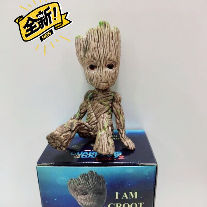 【4.99包邮】坐姿格鲁特袖珍版树人宝宝摆...