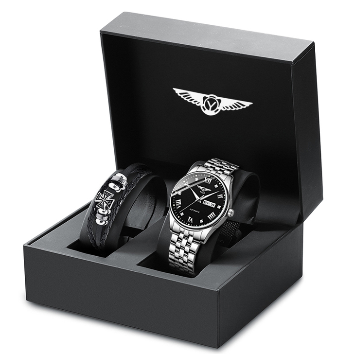 正品手表男士名牌机械表全自动石英商务钢带防...