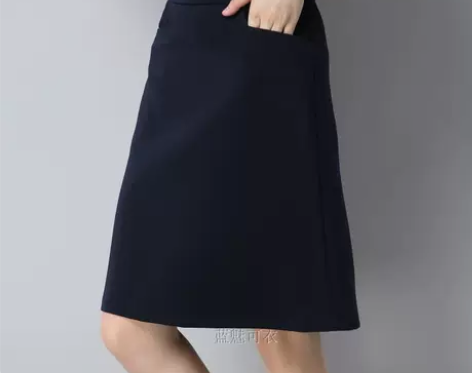 正装a字裙女中长款裙子春秋季工装裙高腰半身...