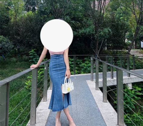 鱼尾裙 m码 79买的穿了一次 裙子有弹性...
