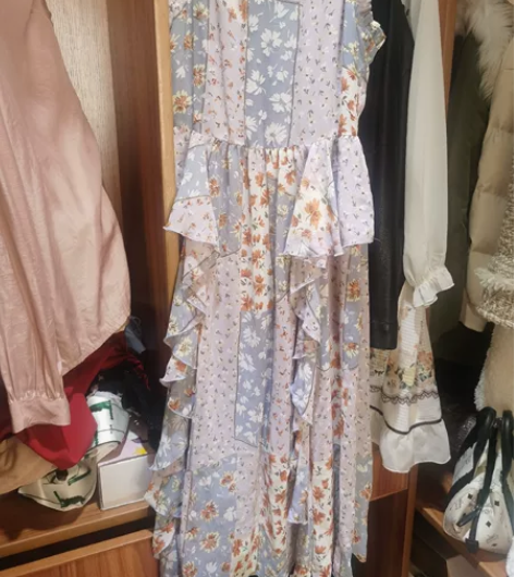 田园风连衣裙 不记得啥时候买的，反正裙子是...