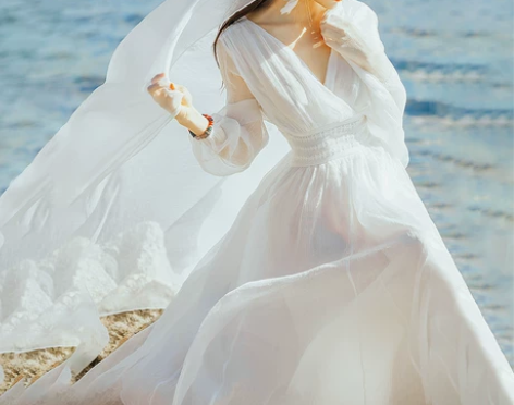 仙女裙波西米亚沙漠长裙海边度假裙云南民族风...