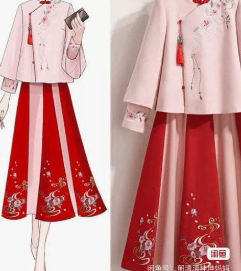 魔法公社大码女装胖妹妹显瘦中国风秋冬季汉服...