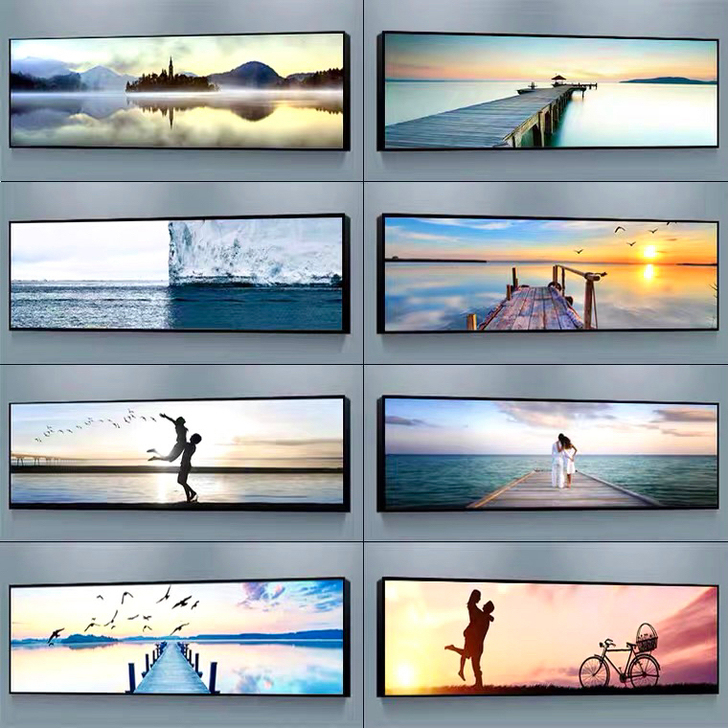 床头画晶瓷画装饰画现代简约北欧卧室挂画装饰...