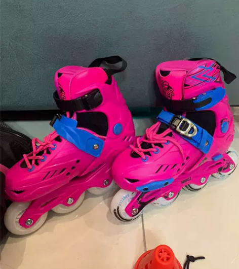 洛神溜冰鞋儿童初学者全套装轮滑鞋男女童滑冰...