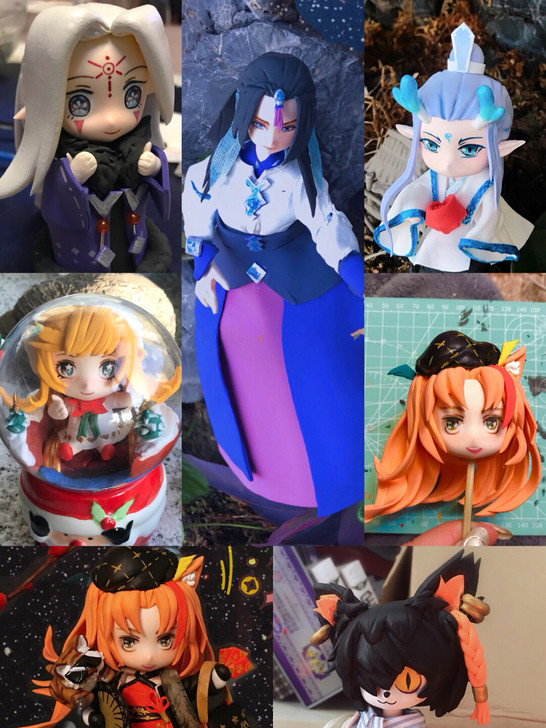 超轻粘土定制 明日方舟阴阳师手办剑网三 ...