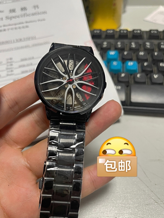 捡漏全自动非机械表男士手表男车轮毂镂空学生...