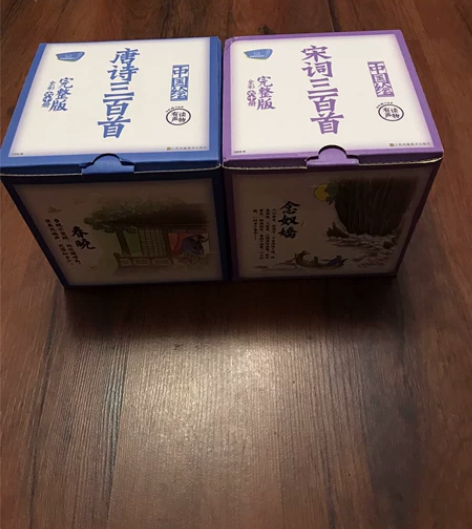 转全新中国绘唐诗宋词三百首，全12册彩绘正...