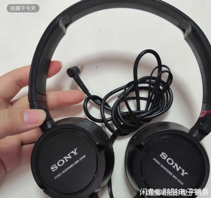 正品黑色索尼MDR-ZX100头戴式有线耳机