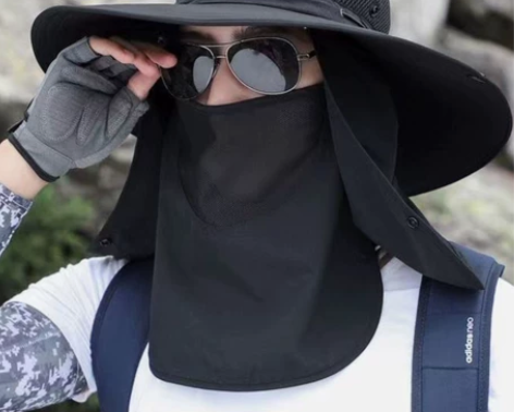 【亏本出】帽子男防晒帽钓鱼帽渔夫帽全面防晒...