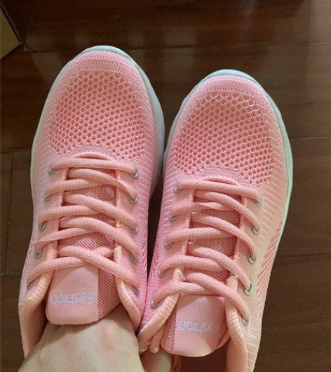 全新秋季网面女鞋学生休闲运动鞋女士单鞋平底...