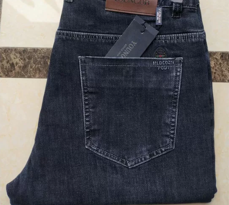 秋冬厚款清仓处理雅戈尔牛仔裤男士宽松直筒棉...