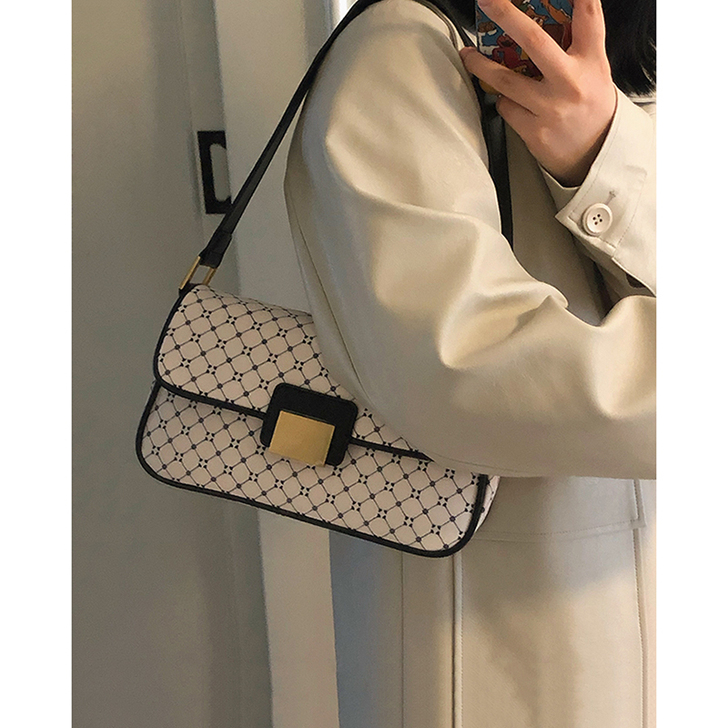 卡乐儿 女士包 复古格纹包包 千鸟格