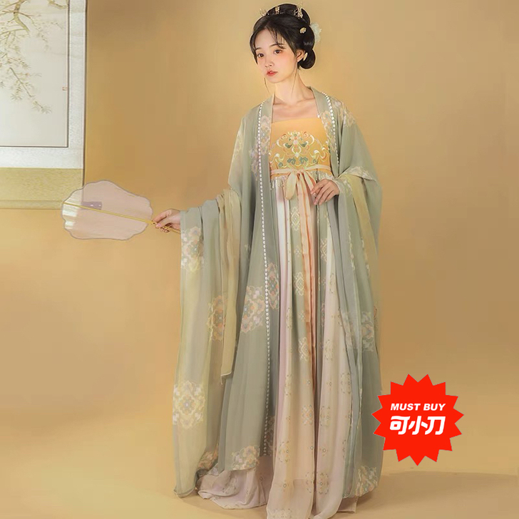 出花小衣原创汉服女【惊鸿客】诃子裙一片式大...