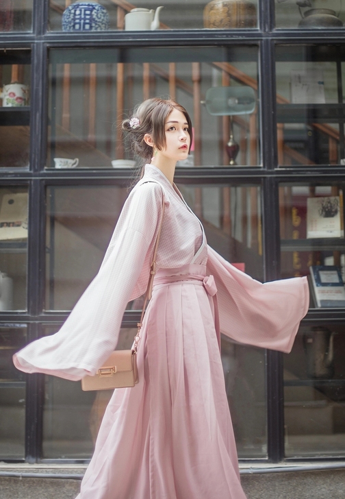 衣锦江南【轻绯】晋制交领齐腰襦裙 真魏晋传...