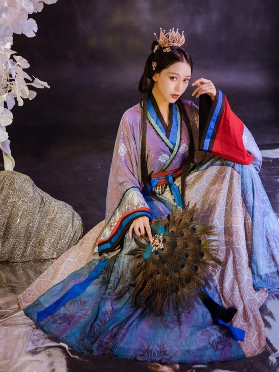 无衣饮羽四大妖姬妺喜汉服女原创正品交领襦裙...