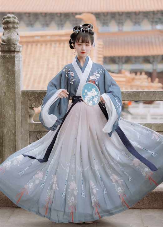 【凤来仙】汉韵阁芙蓉原创汉服女魏晋风交领齐...