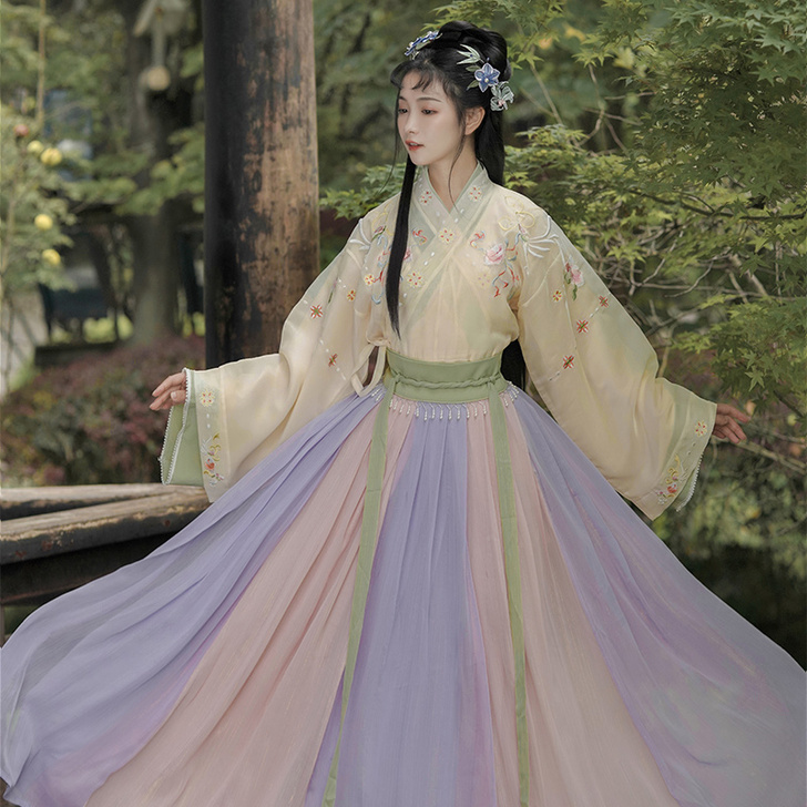 【清梦】魏晋制三件套 交领齐腰襦裙 秋冬全...