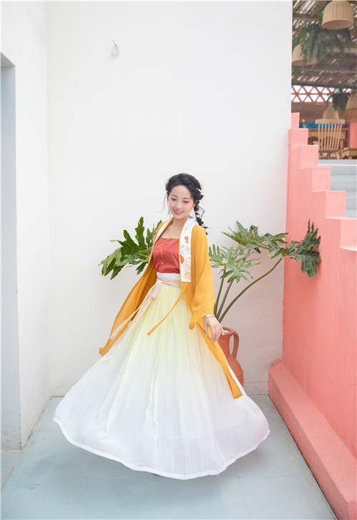 杉梅杉梅原创汉服【时令】明制合领长衫女半袖...