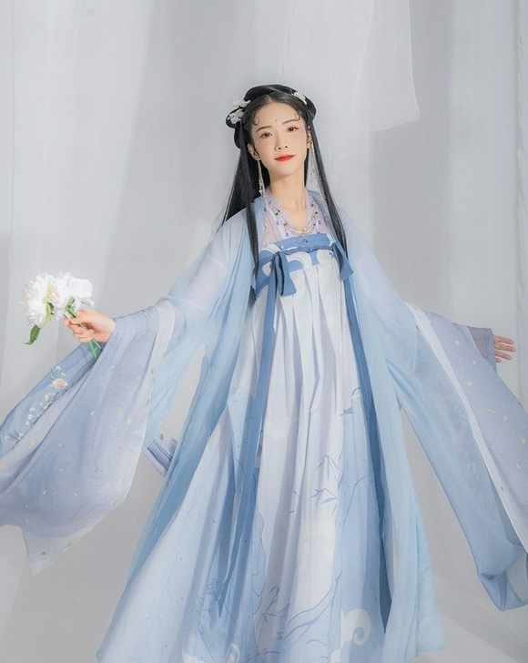 汉尚华莲画壁齐胸衫裙xs