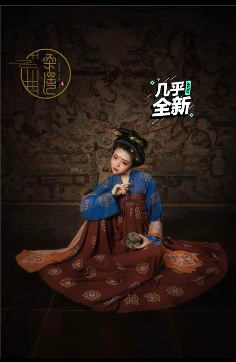 桑谣记复原款齐胸衫裙红蓝