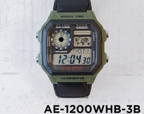 卡西欧手表男CASIO AE-1200WH...