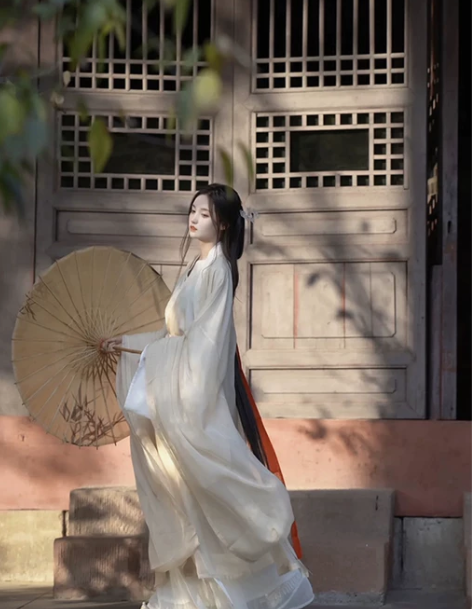 神明少女汉服裙原创魏晋风广袖古装超仙气飘逸...
