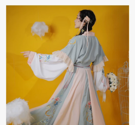 耀春 花湘蓉汉服女正品原创齐腰交领襦裙晋制...