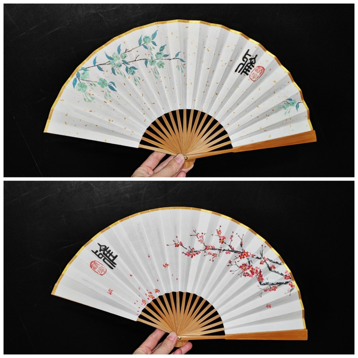 【绿肥红瘦】8寸双面手绘折扇