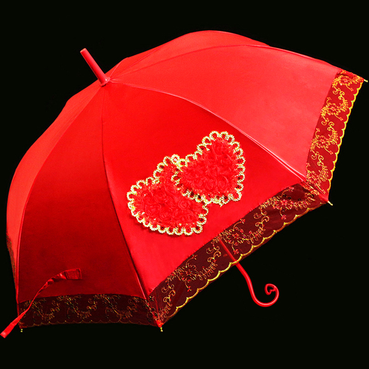 【狂欢价】大红色雨伞结婚伞创意新娘用的伞婚...