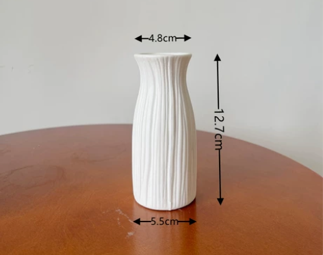 ins风简约白色陶瓷插花小花瓶客厅家居满天...