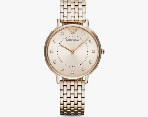 ?Armani阿玛尼香槟金色满天星手表高级...