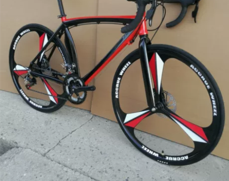700C公路自行车跑车铝合金肌肉车架三刀五...