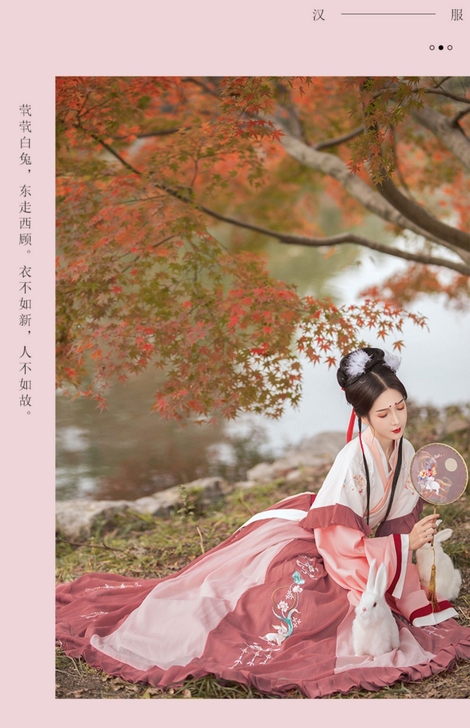 醉雨朵兔莲语汉服女正品原创中国风白菜晋制齐...
