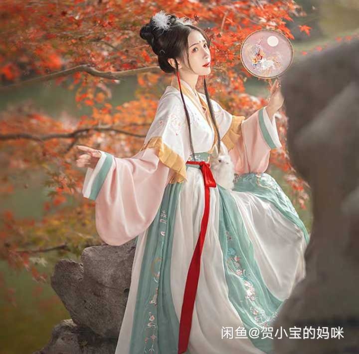 醉雨朵兔莲语汉服女正品原创中国风白菜晋制齐...