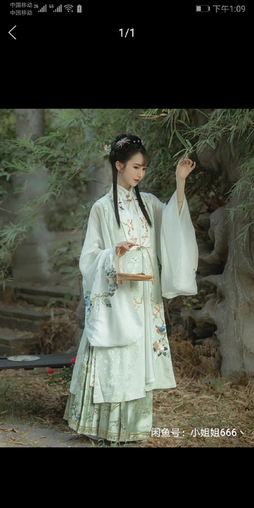 钟灵记天香引汉服 仅天香引比甲绿 L码 全...