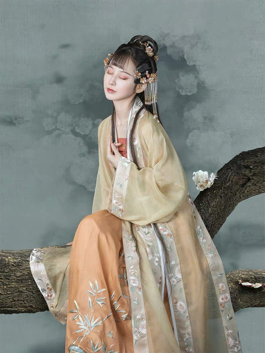 钟灵记百草集宋制汉服宋抹吊带春秋夏齐腰四破...