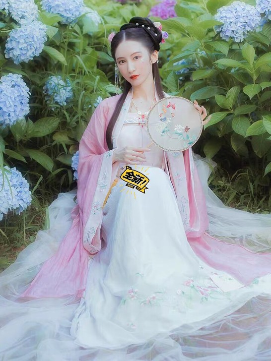 钟灵记婉萱宋制广袖长褙子大袖齐腰襦裙汉服宋...