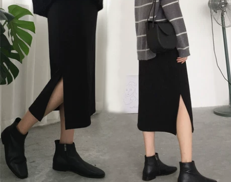 春秋季打底裙包臀裙ins超火半身裙中长款A...