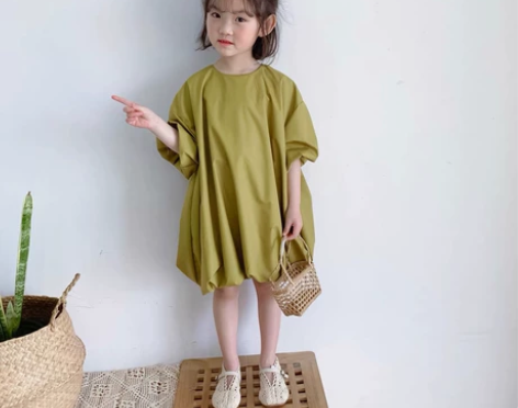 夏装女童宝宝韩版个性洋气时尚淑女花苞裙娃娃...