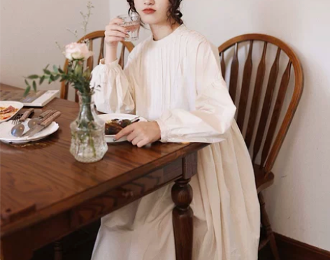 日系女装娃娃裙风琴褶森系少女甜美可爱连衣裙...