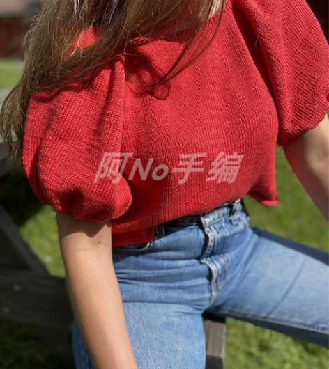 【泡泡Tee】可爱风大泡泡袖Tee中文编织...