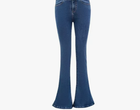 ONLY 【高腰微喇】夏季时尚长款牛仔裤女...