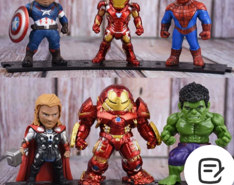 复仇者联盟4漫威q版蜘蛛钢铁侠反浩克美队绿...