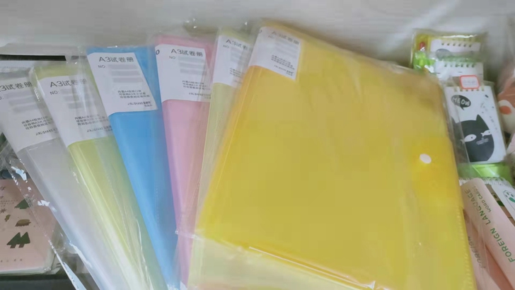 A3试卷夹收纳文件袋整理神器多层透明插页资...
