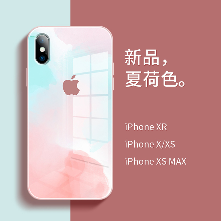 苹果x手机壳iphonex镜面玻璃xr液态...