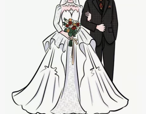 手绘头像婚礼Q版真人照片ins定制漫画结婚...